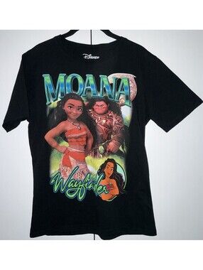 Disney Princess Moana Wayfinder Sz M Black Short Sleeve T-Shirt